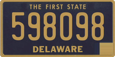 DE license plate 598098