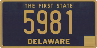 DE license plate 5981