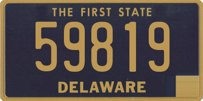 DE license plate 59819