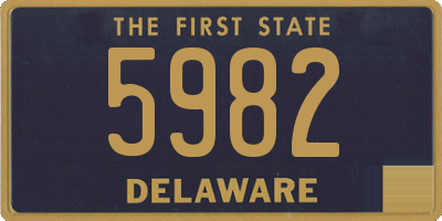 DE license plate 5982