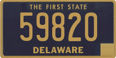 DE license plate 59820