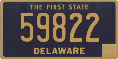 DE license plate 59822