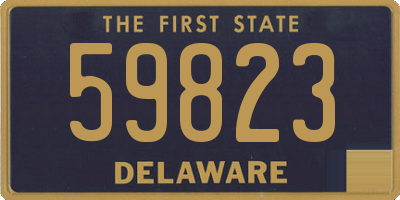 DE license plate 59823
