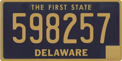 DE license plate 598257