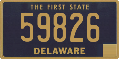 DE license plate 59826