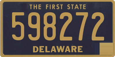 DE license plate 598272