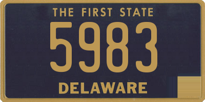 DE license plate 5983