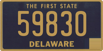 DE license plate 59830