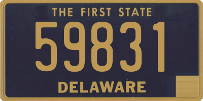 DE license plate 59831