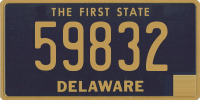 DE license plate 59832