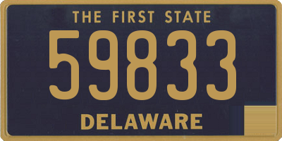 DE license plate 59833