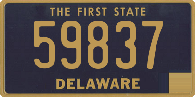 DE license plate 59837