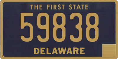 DE license plate 59838