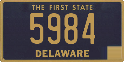 DE license plate 5984