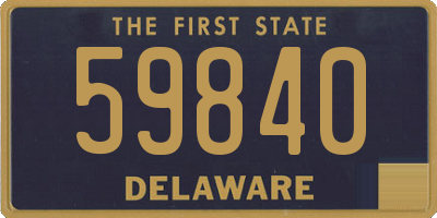 DE license plate 59840