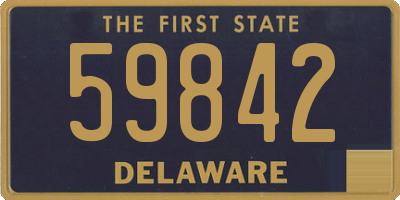 DE license plate 59842