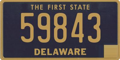 DE license plate 59843