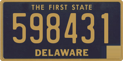 DE license plate 598431
