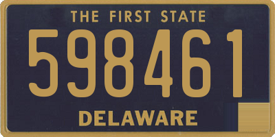 DE license plate 598461