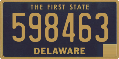 DE license plate 598463