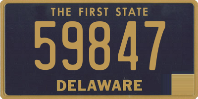 DE license plate 59847