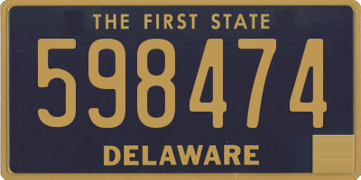 DE license plate 598474