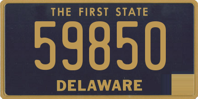 DE license plate 59850