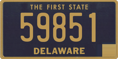 DE license plate 59851