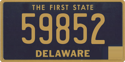 DE license plate 59852