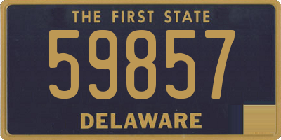 DE license plate 59857