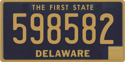 DE license plate 598582