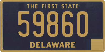 DE license plate 59860