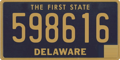 DE license plate 598616