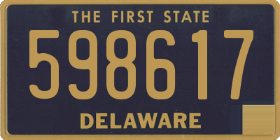 DE license plate 598617