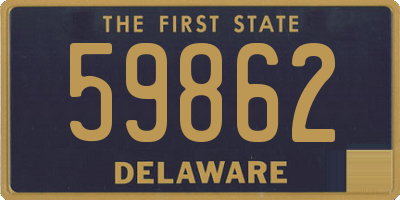 DE license plate 59862