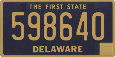 DE license plate 598640