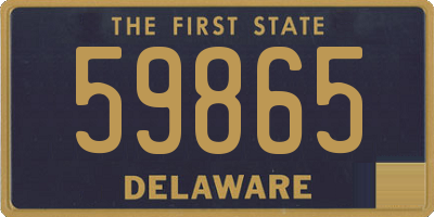 DE license plate 59865