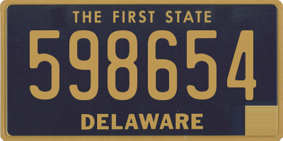 DE license plate 598654