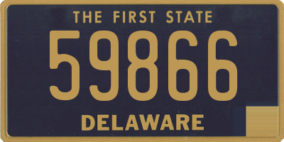 DE license plate 59866