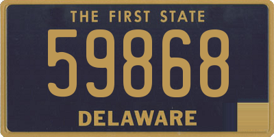 DE license plate 59868