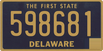 DE license plate 598681