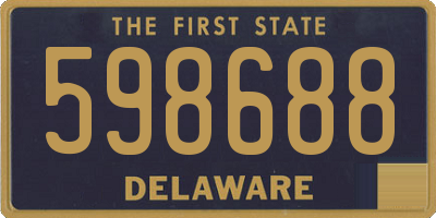 DE license plate 598688