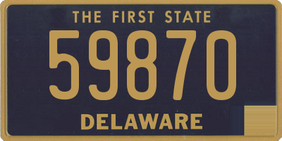 DE license plate 59870