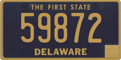 DE license plate 59872