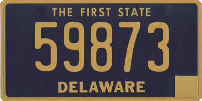 DE license plate 59873