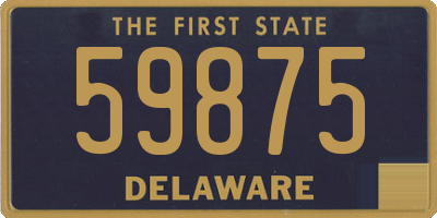 DE license plate 59875