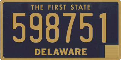 DE license plate 598751