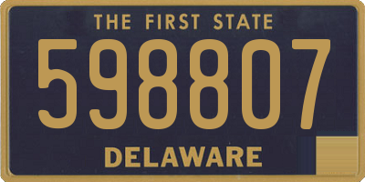 DE license plate 598807