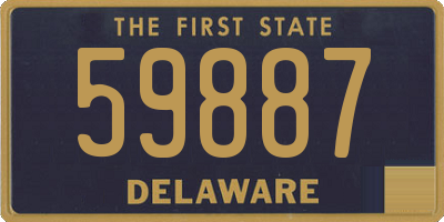 DE license plate 59887