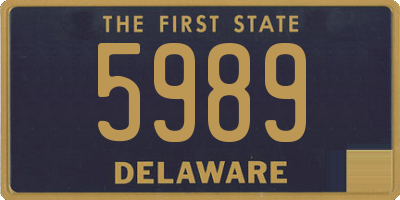 DE license plate 5989